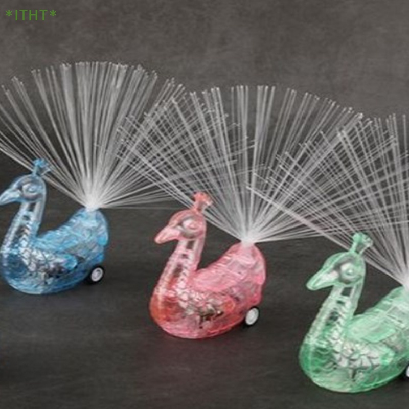 Bộ 3 Đèn LED Phát Sáng Dùng Trang Trí Hình Chim Công Độc Đáo Mới