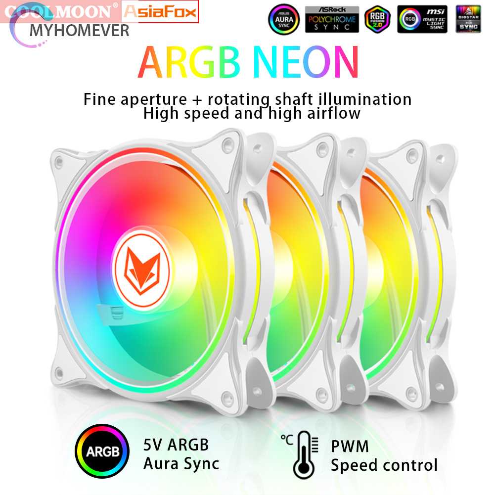 Quạt Tản Nhiệt Nước 12V 4 Pin PWM 5V 3Pin ARGB 120mm Aura Cho Máy Tính Ốp