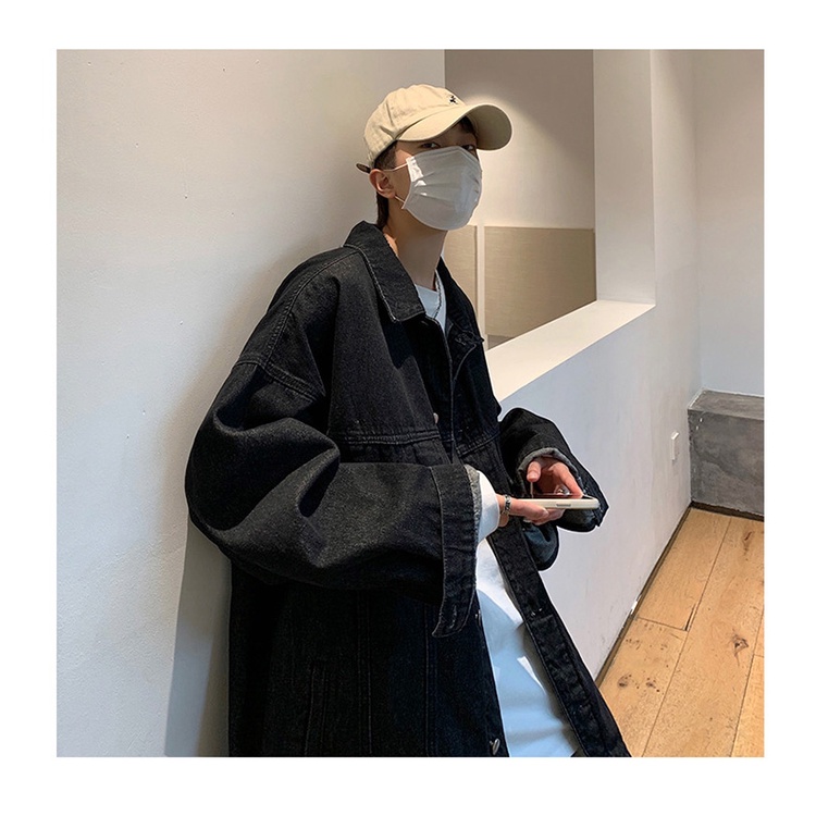 Áo Khoác Denim Thời Trang Đường Phố Mỹ Mới Cho Nam