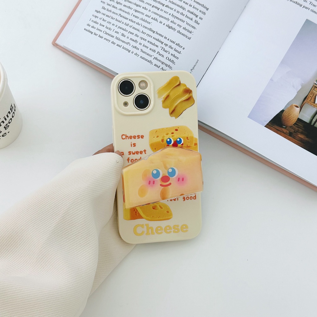 Ốp Điện Thoại TPU Dẻo Họa Tiết Hoạt Hình Phô Mai Dễ Thương Cho iPhone 13 12 11 Pro Max 14 Plus