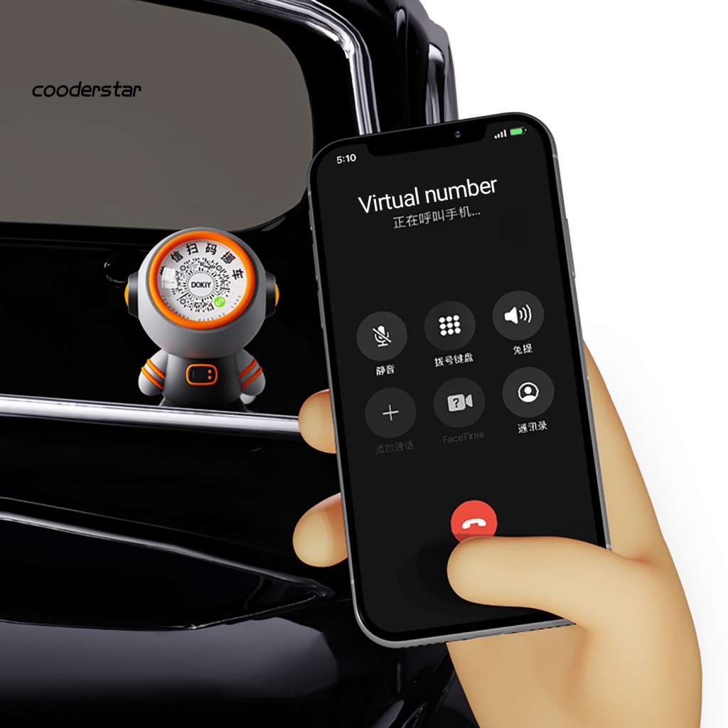 Thẻ Đậu Xe Tạm Thời Hình Phi Hành Gia QR Dạ Quang Trang Trí Xe Hơi