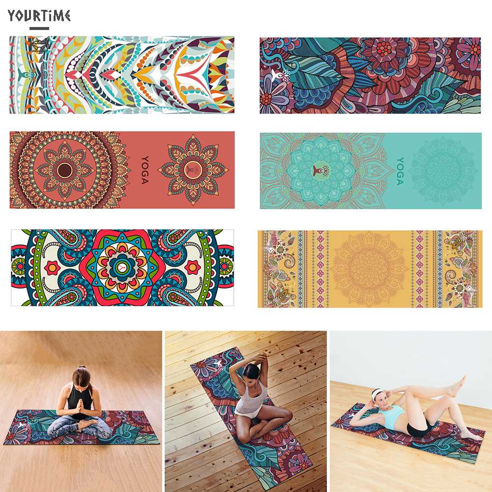 Thảm Tập Yoga Tại Nhà Bằng Sợi Micro Thiết Kế Gấp Gọn Tiện Dụng