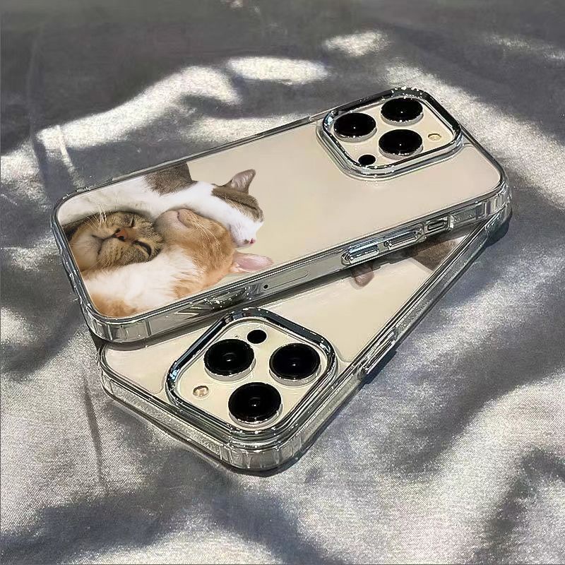 ✅Ốp Điện Thoại Dẻo Họa Tiết Hoạt Hình Chú Mèo Dễ Thương Chống Sốc Cho iPhone12plus7 / 13 14pro 11In 8