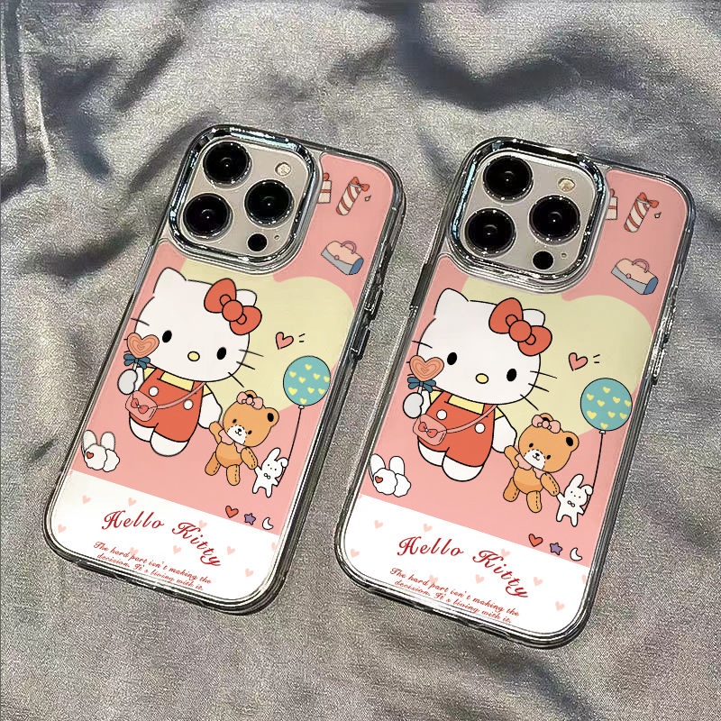 ✅Ốp Điện Thoại Mềm Chống Sốc In Hình Gấu / Mèo Hello Kitty Cho Iphone 14pro 13max plus7 8 / 11iPhone12 IPH2