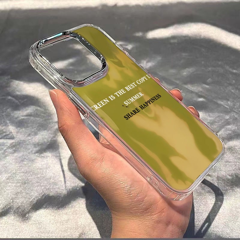 ✅Ốp Điện Thoại Màu Matcha Mềm Chống Sốc 137 8 max14pro iPhone1211 7XEW