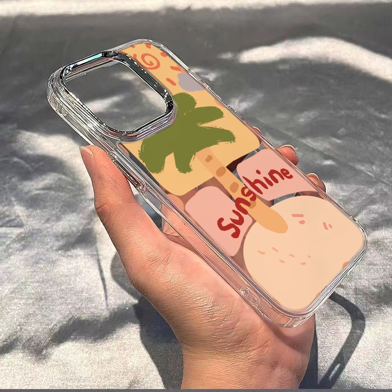 ✅Ốp Điện Thoại Mềm Chống Sốc Họa Tiết Graffiti Cho Iphone 8 Plus 14 Pro 1213 Max 7 11 / Coconut AZ2X