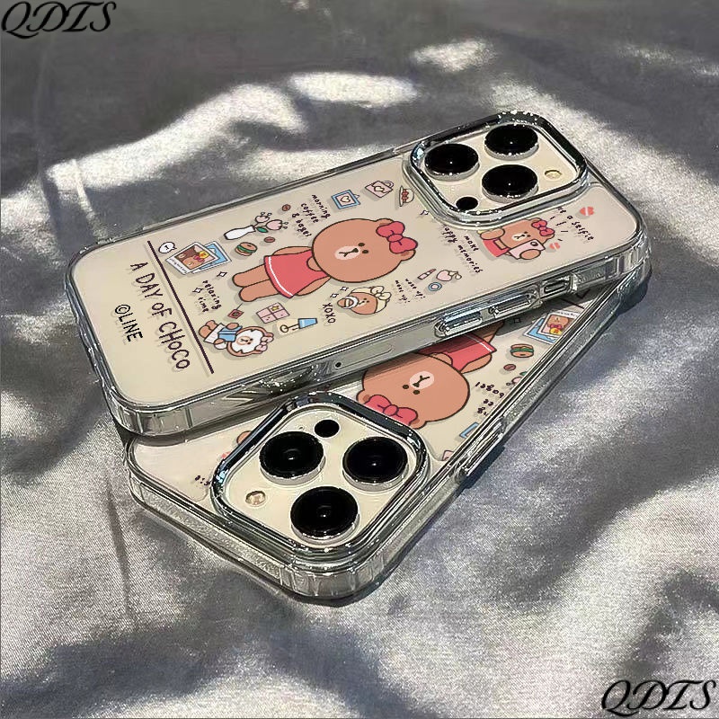 ✅Ốp Điện Thoại Mềm Chống Sốc In Hình Gấu Nâu Cho Iphone 11 12 14pro 78 13max XWRX