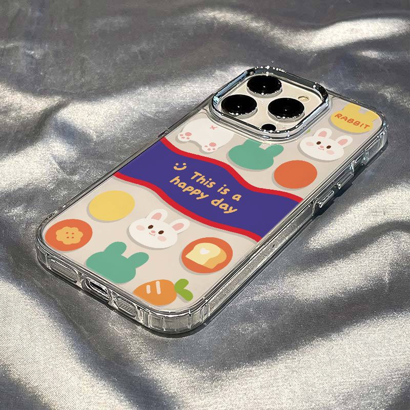 ✅Ốp Điện Thoại Mềm Chống Sốc Hình Thỏ Và Cà Rốt Cho Iphone 13 xs14pro 12Plus 711 max8 80HY
