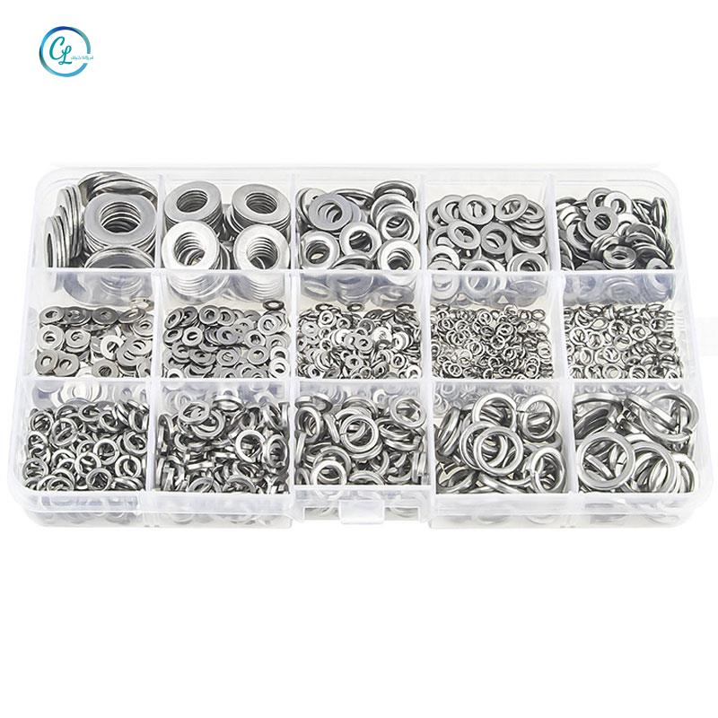 Bộ 700 Vòng Đệm Và Khóa Bằng Thép Không Gỉ 304 8 Kích Cỡ M2 M2.5 M3 M4 M5 M6 M8 M10