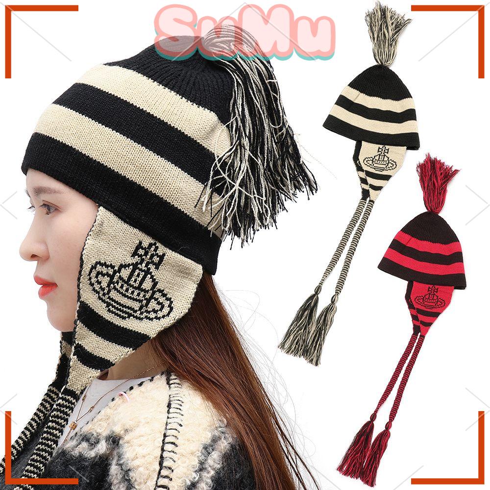 Mũ Beanie Dệt Kim Phong Cách Vintage Cho Nam Và Nữ