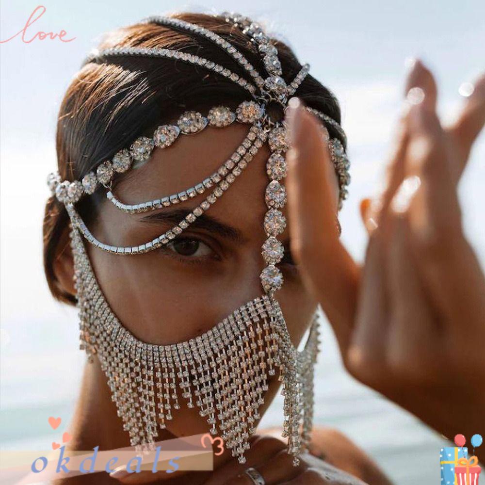 Okdeals Mạng Che Mặt Trang Sức Mới|Dây Chuyền Chuỗi Xích