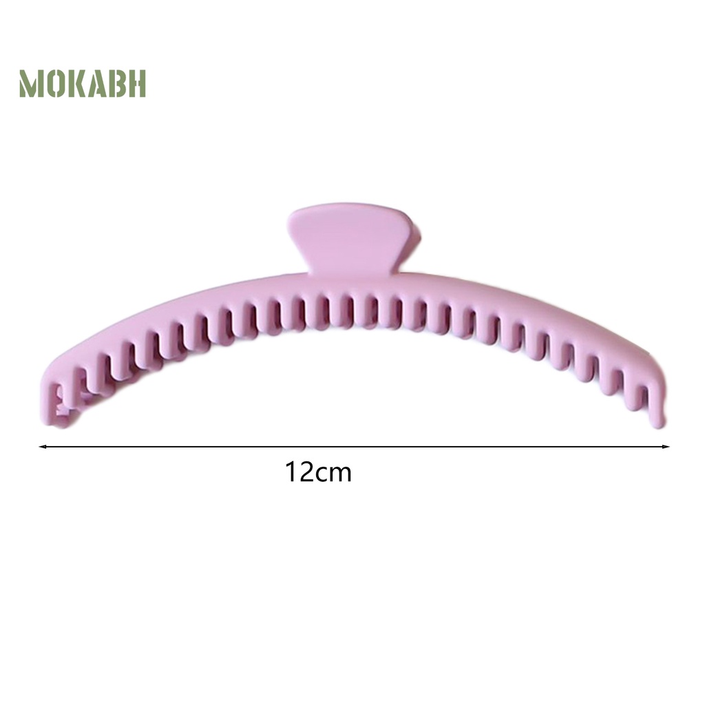 Kẹp Tóc Dạng Cong Hình Cá Mập Màu Trơn Chống Trượt