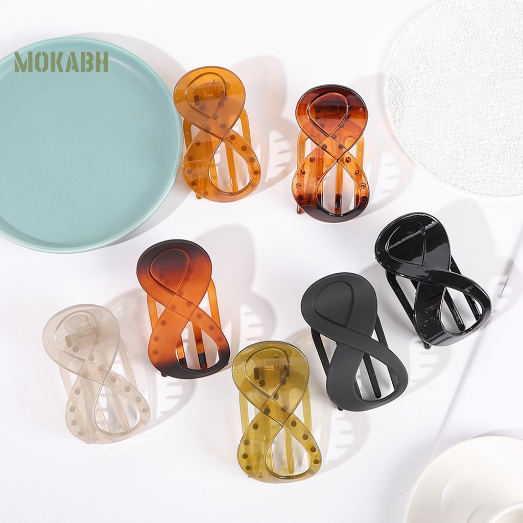 Kẹp Tóc Hình Chiếc Răng Mạnh Mẽ 8 Màu Sắc Trơn Dành Cho Nữ