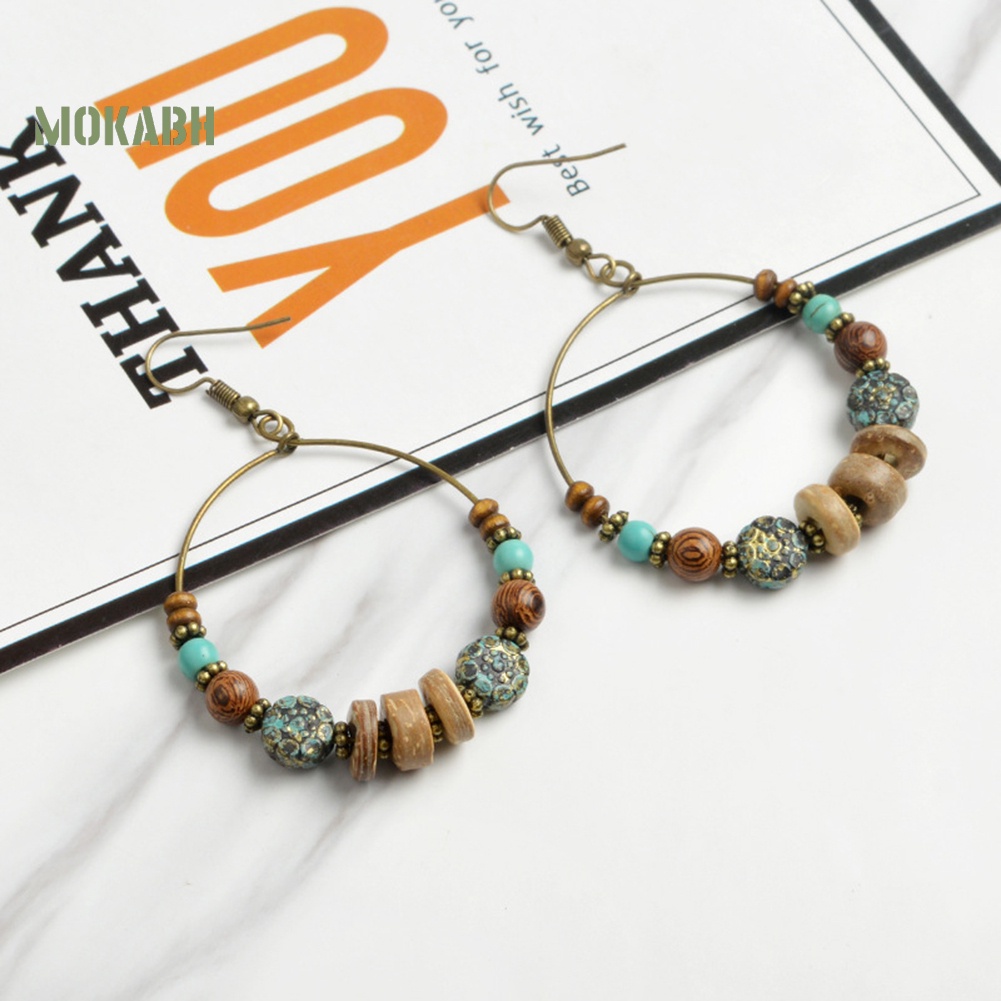 [Mok Abh] Bông Tai Tròn Phong Cách Bohemian