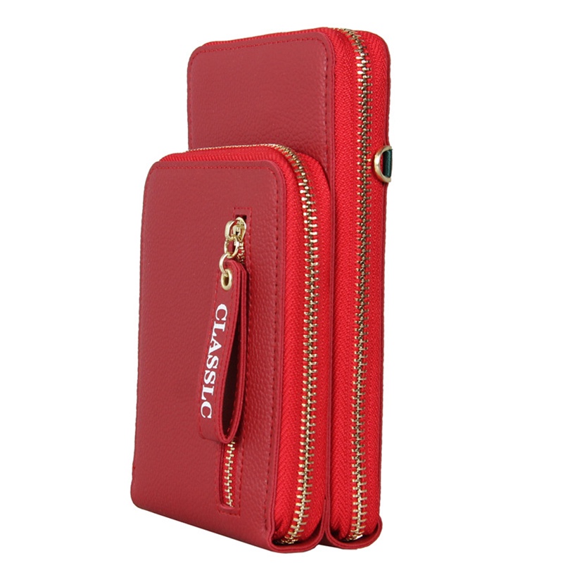 Túi Đeo Vai Đa Năng Màu Trơn Có Khóa Kéo Thời Trang Phong Cách Hàn Quốc Cho Nữ