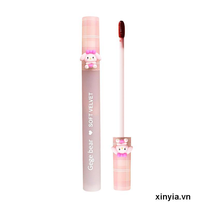 Son kem lì cún xanh GEGE BEAR Soft Velvet nhung lì bền màu lâu trôi chính hãng nội địa Trung