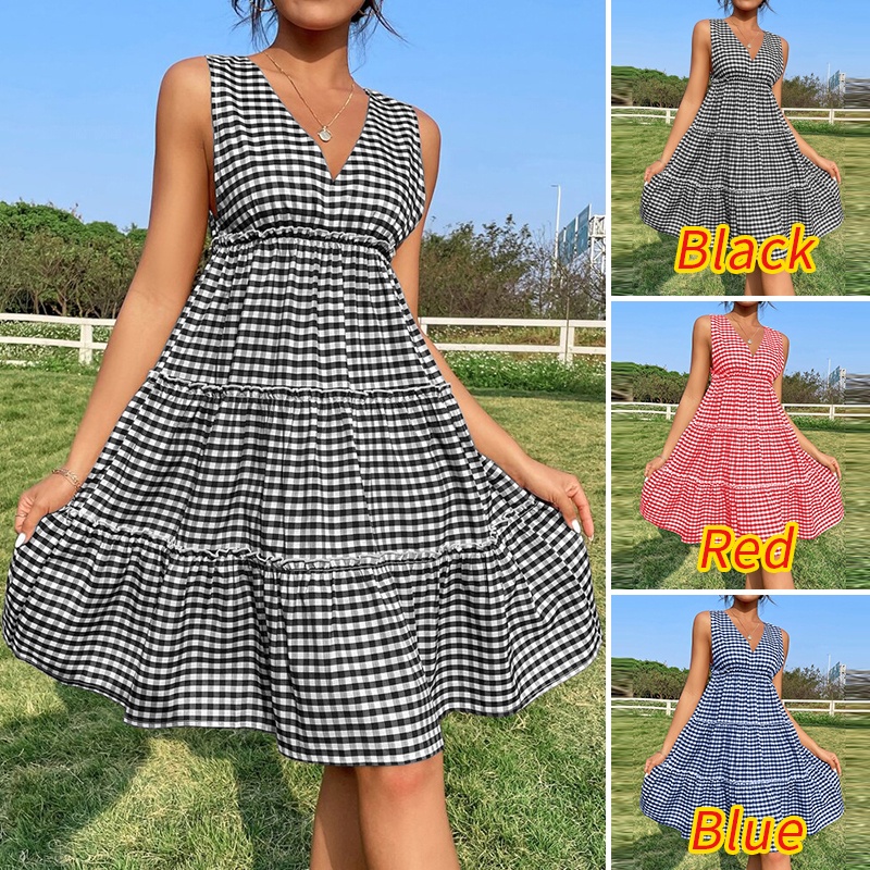 Zanzea Đầm Nữ Cộc Tay Cổ Chữ V Thời Trang Hàn