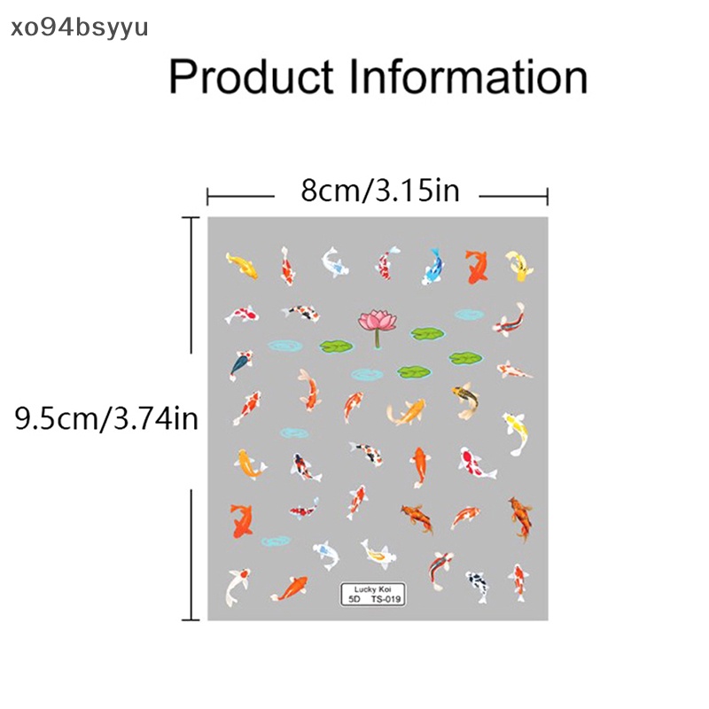 Miếng Dán Trang Trí Móng Tay Họa Tiết Chó Mèo Dập Nổi 5D xo94bsyyu