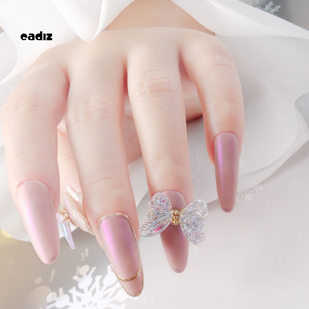 Set 10 Phụ Kiện Trang Trí Móng Tay Hình Bướm 3D Bằng Nhựa Resin DIY