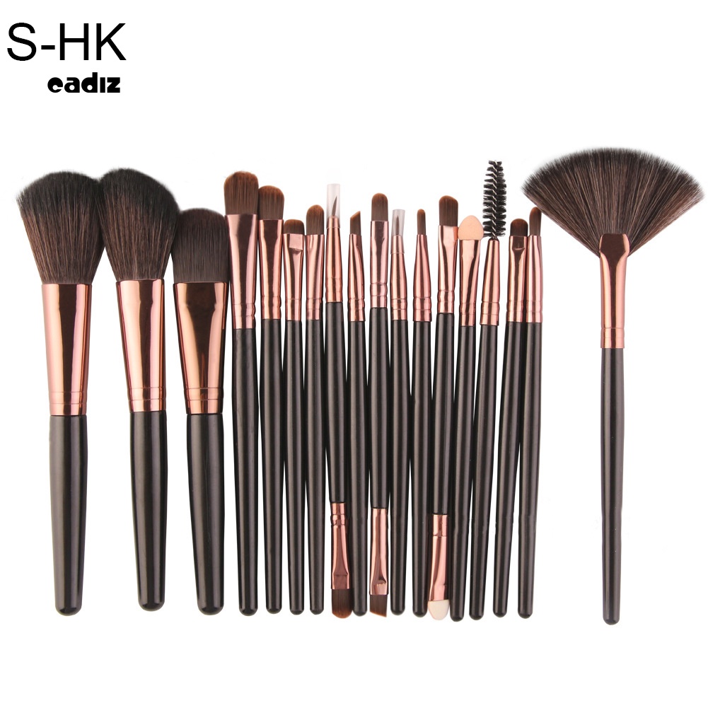 Set 18 Cọ Trang Điểm Chuyên Nghiệp Với Tay Cầm Nhựa