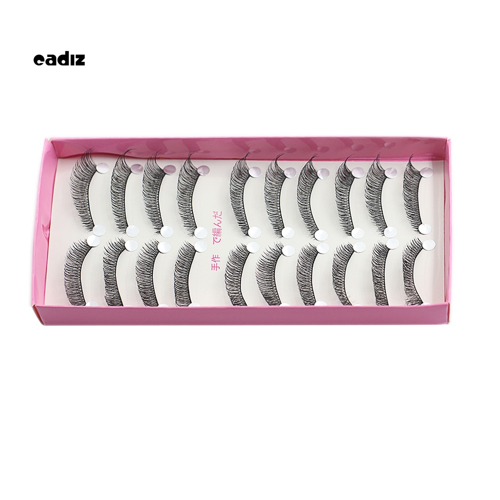 Set 10 Cặp Lông Mi Giả Dài Tự Nhiên Trang Điểm Dự Tiệc
