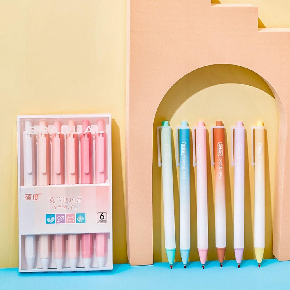 JARRED Set 6 Bút Bi Kiểu Dáng Dễ Thương Dành Cho Các Bé