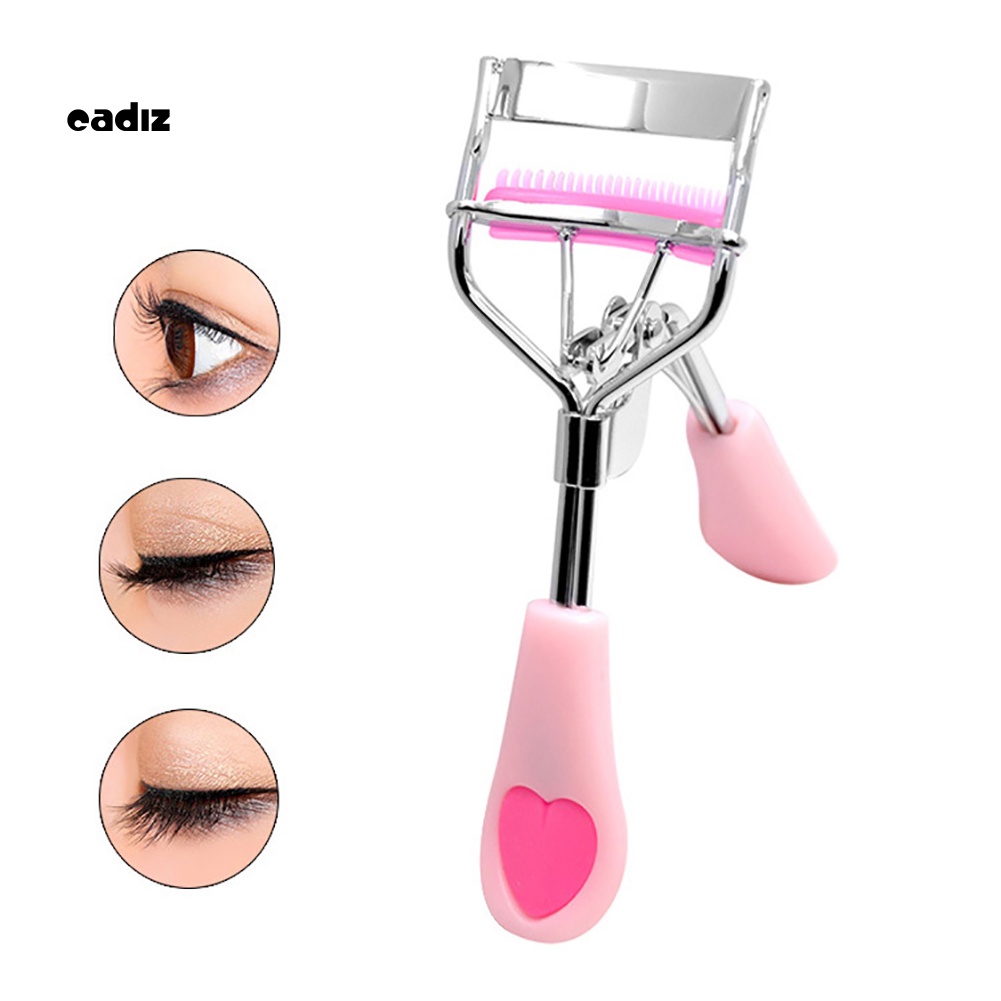 Lược Chải Mi Cong Góc Rộng Bằng Thép Carbon Trang Điểm Cho Nữ