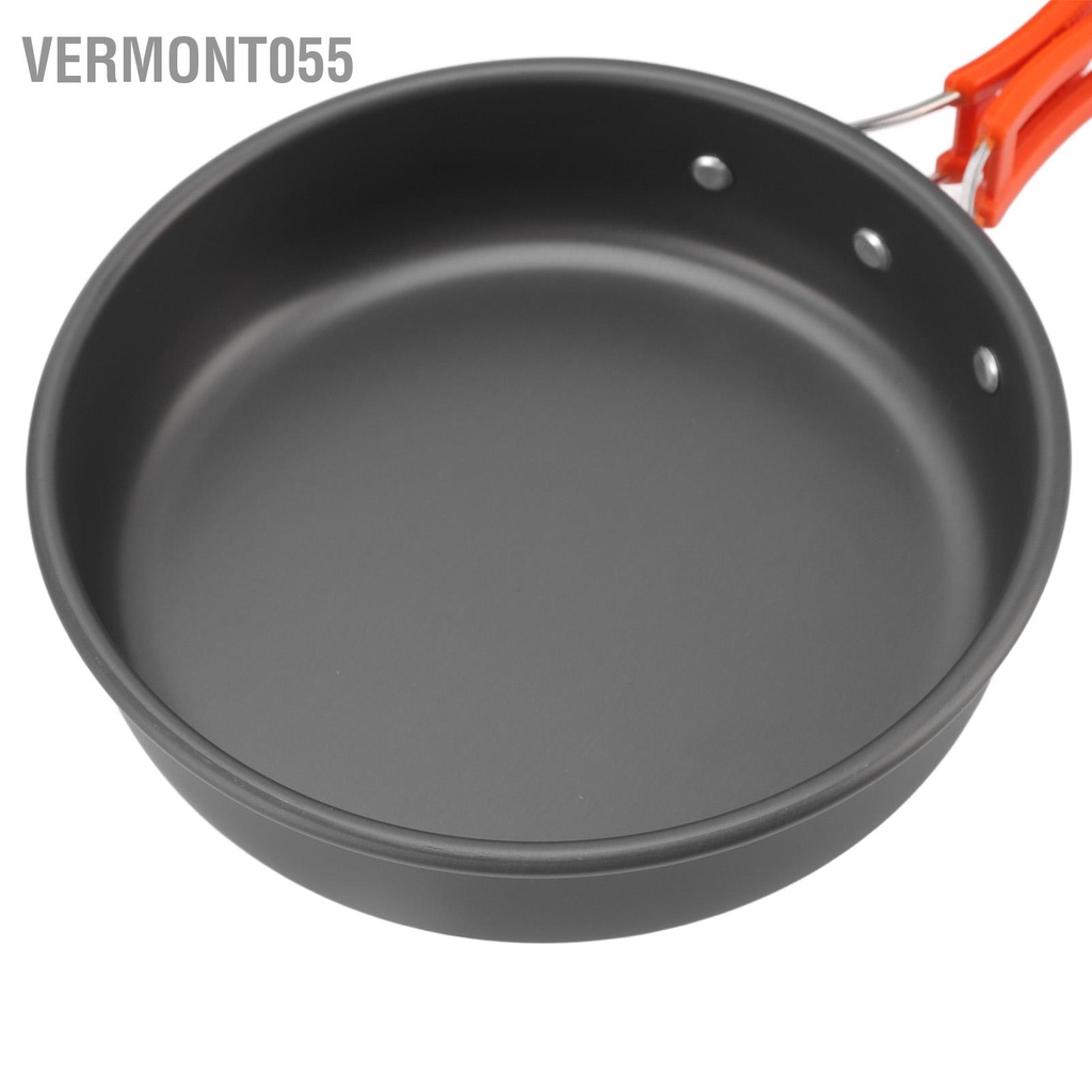 Vermont055 Bộ Nồi Cắm Trại Ngoài Trời Với Đồ Ăn Dụng Cụ Nấu Nướng Chống Dính Cho Câu Cá Dã Ngoại