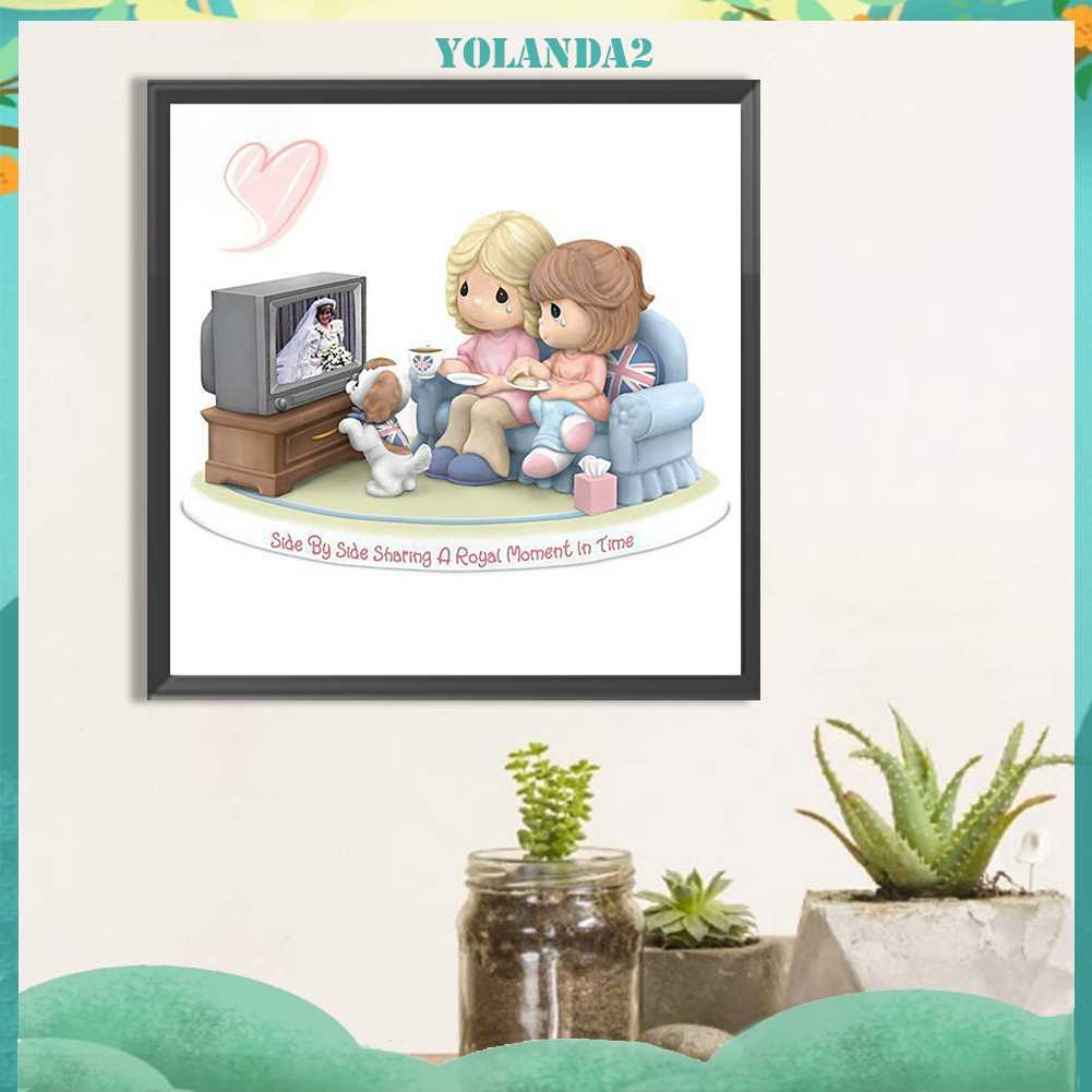 Bộ Tranh Đính Đá 5D Họa Tiết Hoạt Hình Độc Đáo DIY Dùng Trang Trí Nhà Cửa