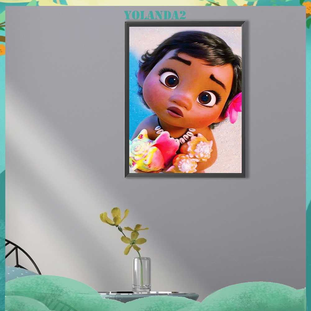 Tranh Đính Đá Kim Cương Toàn Bộ 5D DIY Hình Vẽ Moana