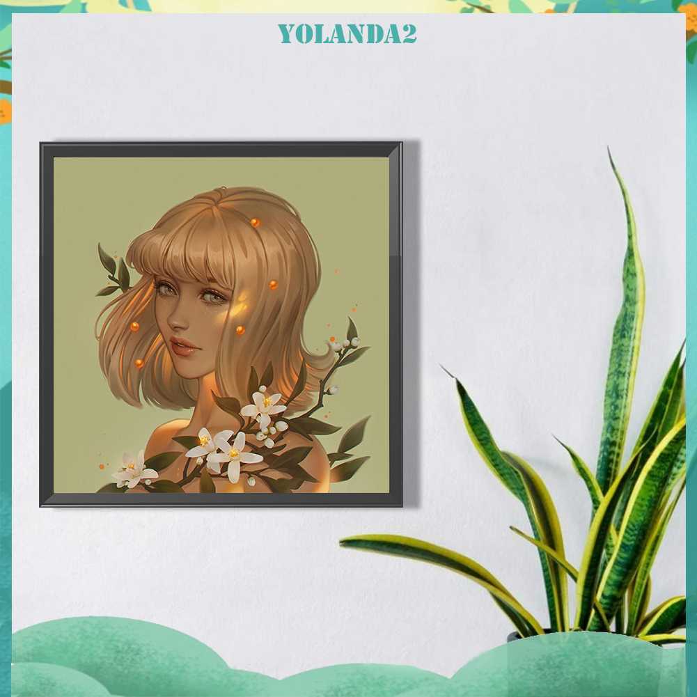 Tranh Đính Đá Kim Cương Toàn Bộ 5D DIY Hình Vẽ Cô Gái Trang Trí Nhà Cửa