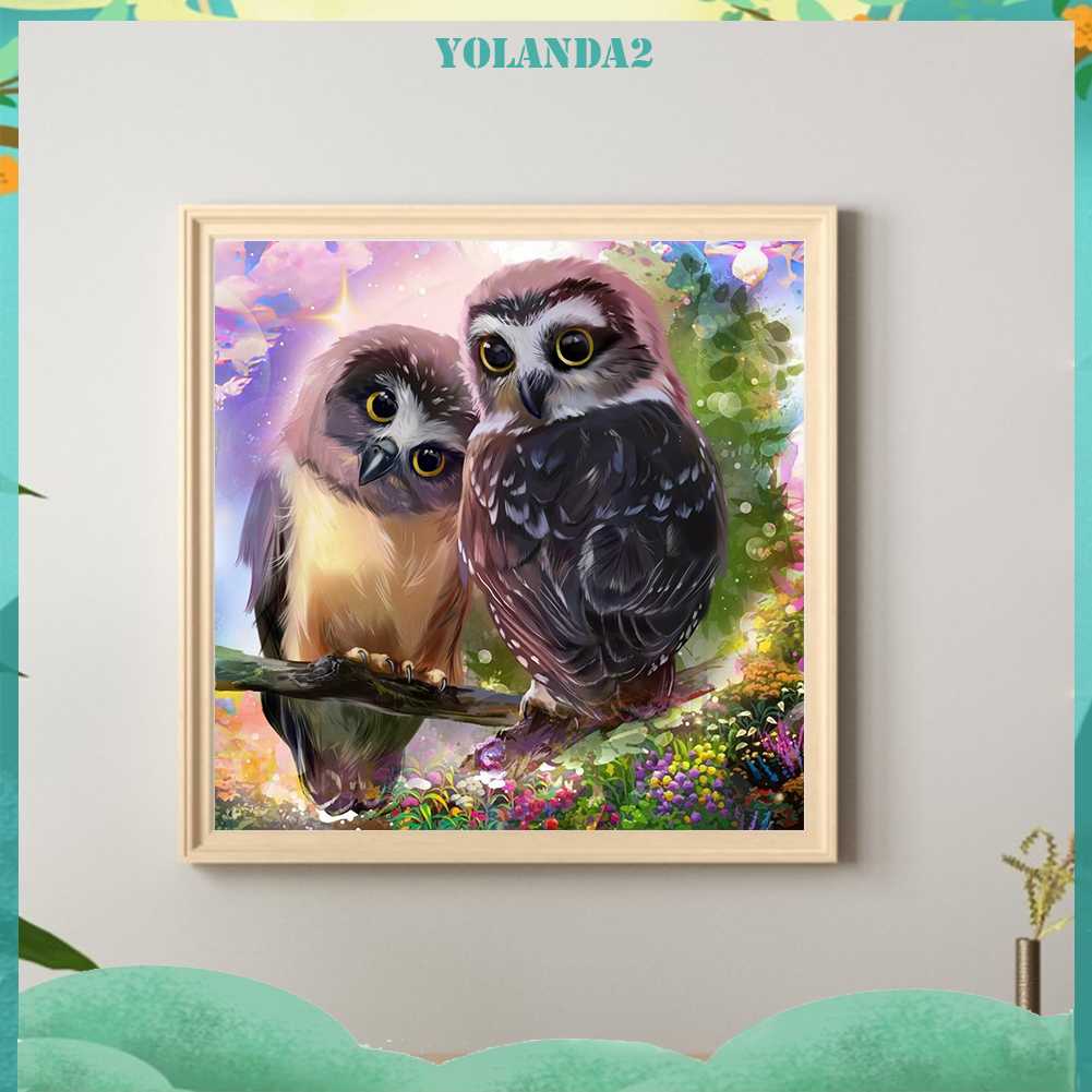 Tranh Đính Đá Kim Cương Toàn Bộ 5D DIY Hình Vẽ Con Cú