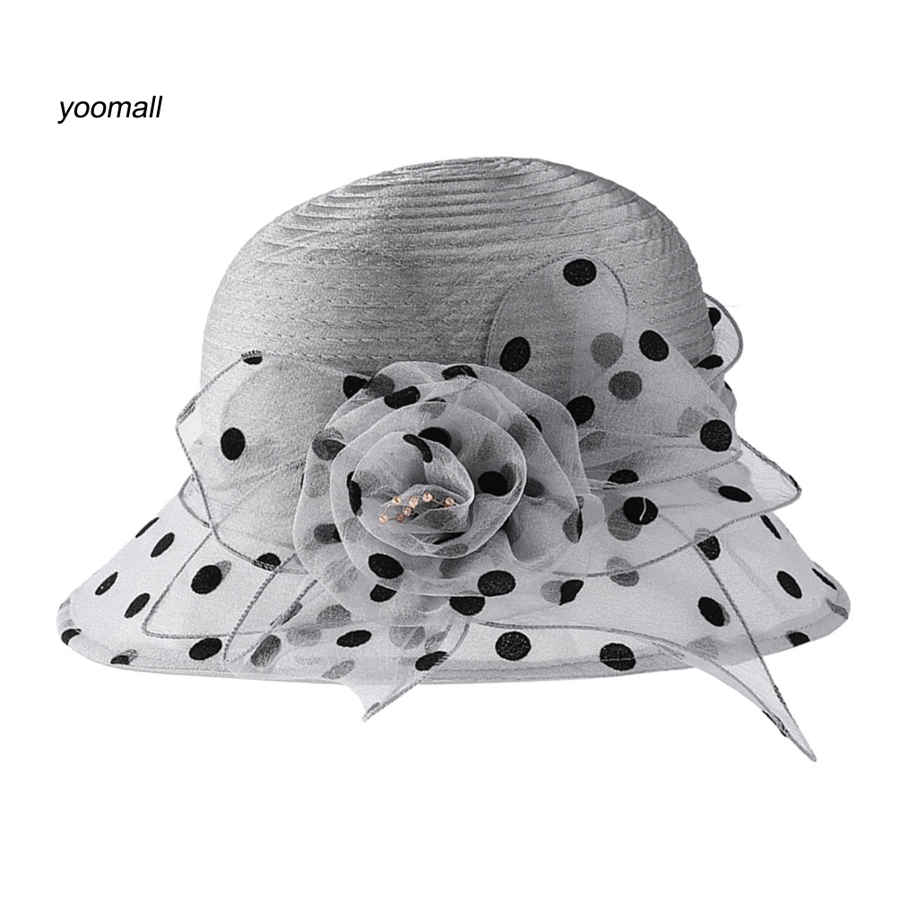 Nón Vành Tròn Họa Tiết Chấm Bi Thời Trang Cho Nữ