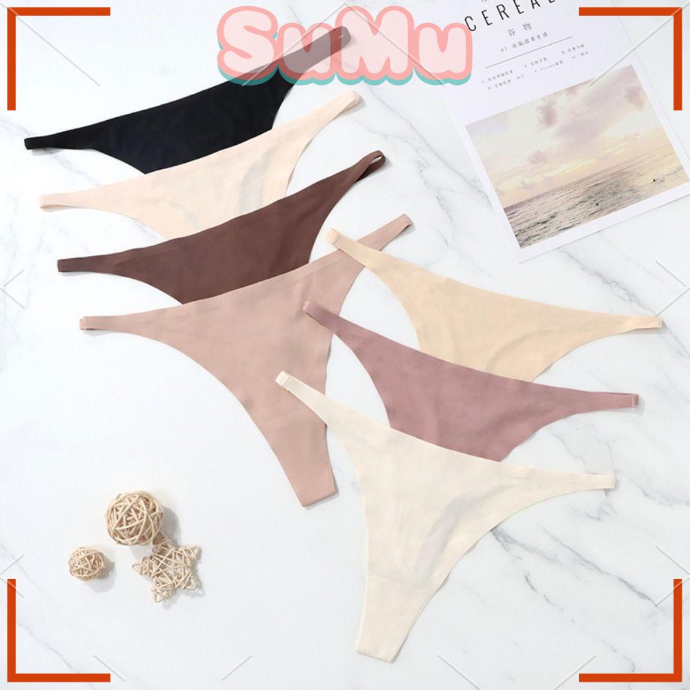 Quần Lót SUMU Không Đường May Hoạ Tiết Kẻ Sọc Thoáng Khí Dành Cho Nữ