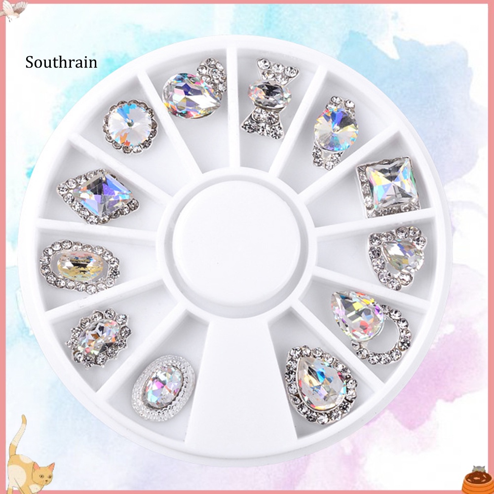 1 Hộp Đá 3D Lấp Lánh Trang Trí Móng Tay Nghệ Thuật