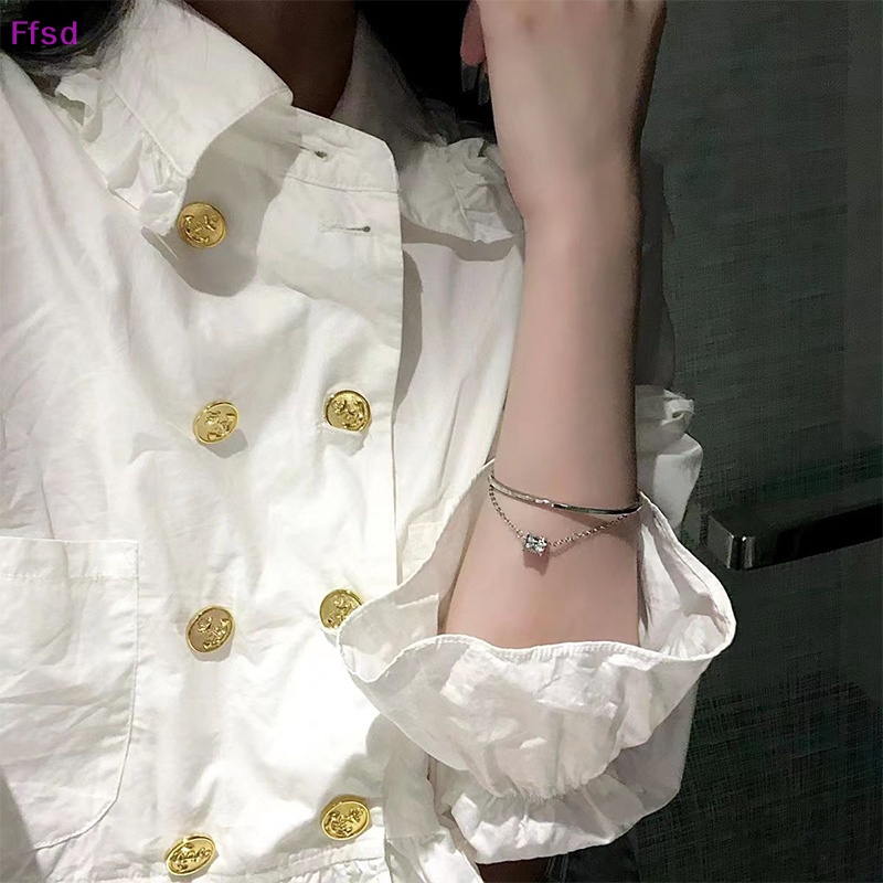 {Ffsd} Vòng Đeo Tay Hai Lớp Dạng Chuỗi Tua Rua Cá Tính Ngọt Ngào Dễ Phối Đồ Cho Bạn Gái * Hàng Bán Chạy