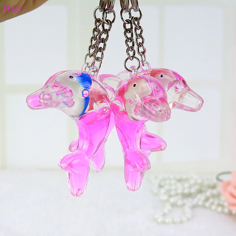 {Ffsd} Móc Khóa Acrylic Họa Tiết Cá Heo Lọc Dầu Chống Rò Rỉ Sáng Tạo * Giảm Giá Hot