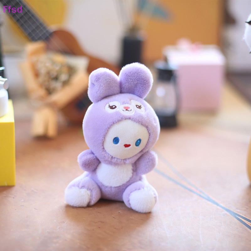 {Ffsd} Móc Khóa Búp Bê Nhồi Bông Hình Thỏ Lau Túi Xách * Hàng Bán Chạy