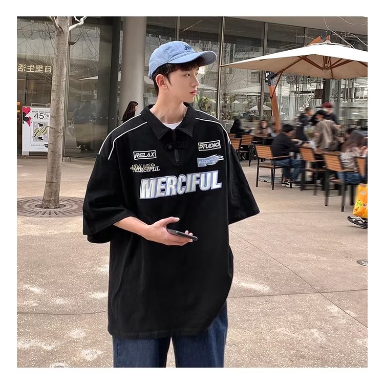 Áo Thun Polo Tay Ngắn Phong Cách Hong Kong Thời Trang Mùa Hè Cho Nam