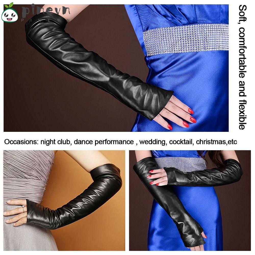 Găng Tay Da Pu Màu Trơn Thời Trang Cho Nữ