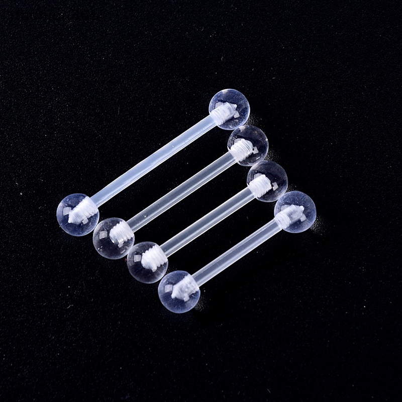 Set 10 Khuyên Lưỡi Bằng Nhựa Acrylic Mềm Trong Suốt Thời Trang Helix ifashion365