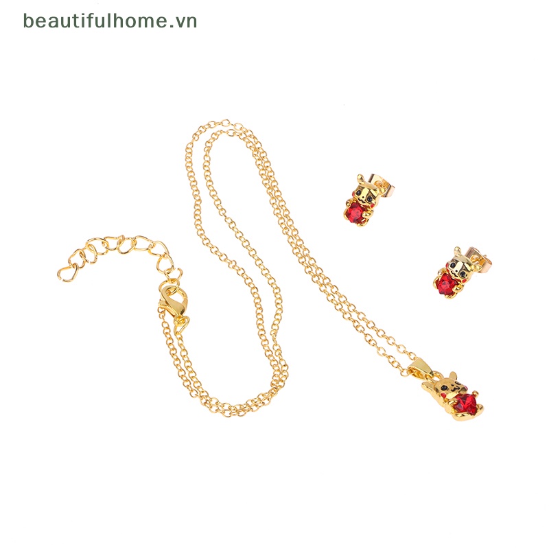 [beautifulhome] Vòng cổ Mặt Đá Trắng Hình Trái Tim Hoạt Hình Sáng Tạo Dễ Thương [beauty]