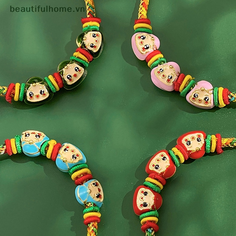 [beautifulhome] Vòng Tay Dây Bện Bằng Hợp Kim Nhiều Màu Sắc Phong Cách Trung Hoa Truyền Thống Dành Cho Trẻ Em Và Người Lớn [beauty]
