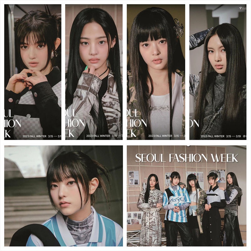 Newjeans thời trang tuần poster sticker sticker tường sticker ký túc xá hình nền sticker bộ sưu tập tranh