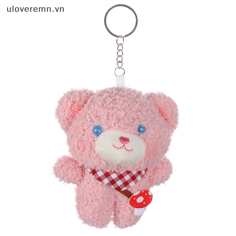 Đồ chơi nhồi bông Hình Gấu Nấm Hoạt Hình Dễ Thương Trang Trí Móc Khóa / Ba Lô / Móc Khóa