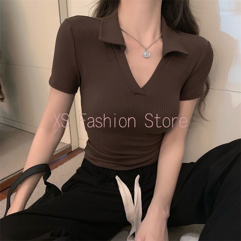 Áo polo Ngắn Tay Thời Trang Mùa Hè Cho Nữ