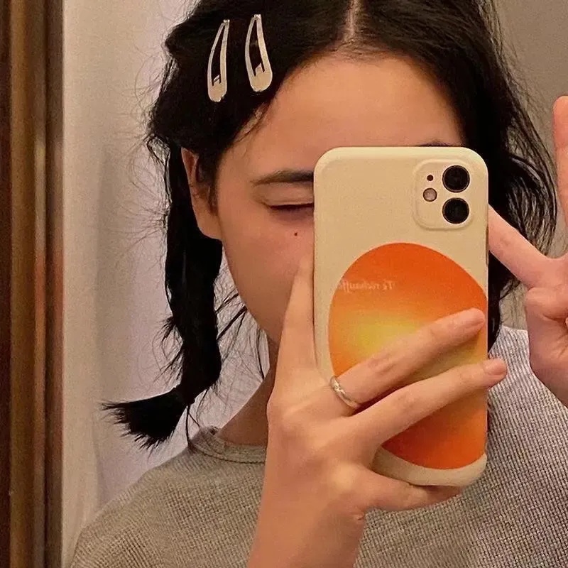 Kẹp Tóc BB Kim Loại Bạc Phong Cách Harajuku INS Y2K Dễ Thương DIY