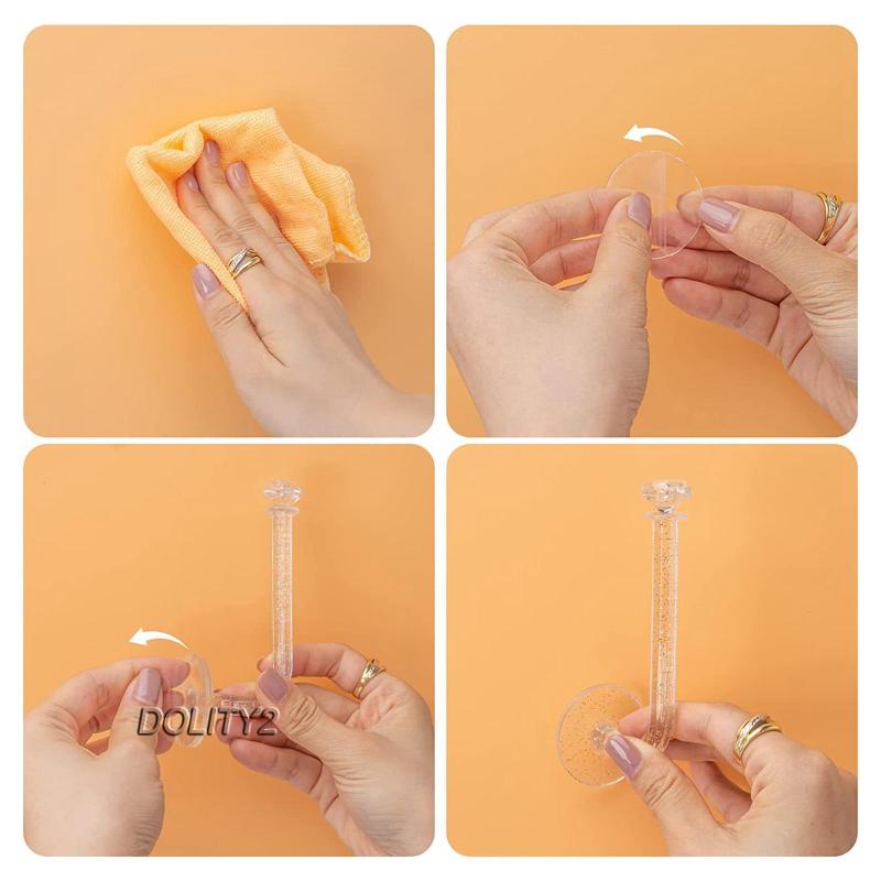 Giá Treo Kẹp Tóc Gắn Tường Trong Suốt Tiện Dụng Cho Nhà Bếp / Phòng Tắm / Văn Phòng