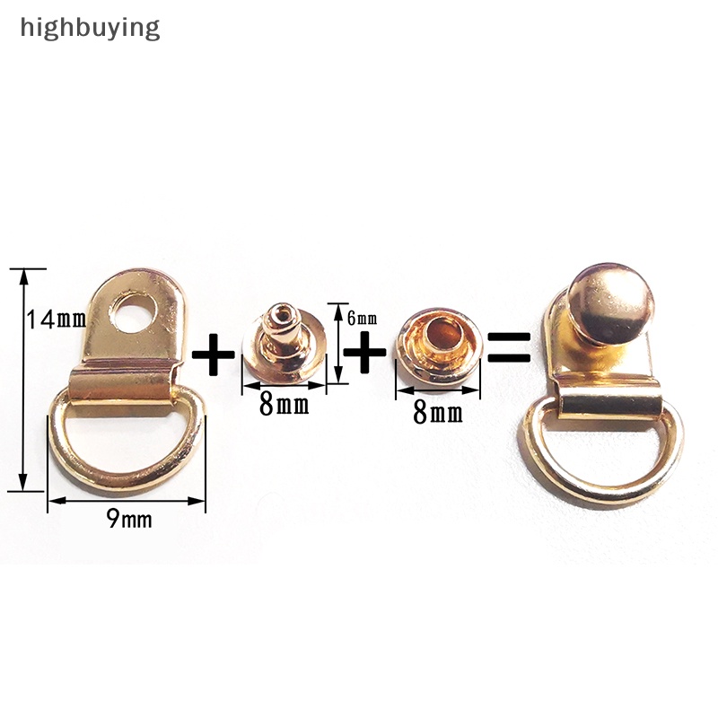 Set 10 Vòng Khóa Chữ D Bằng Kim Loại Chuyên Dụng Sửa Chữa Túi Xách Leo Núi