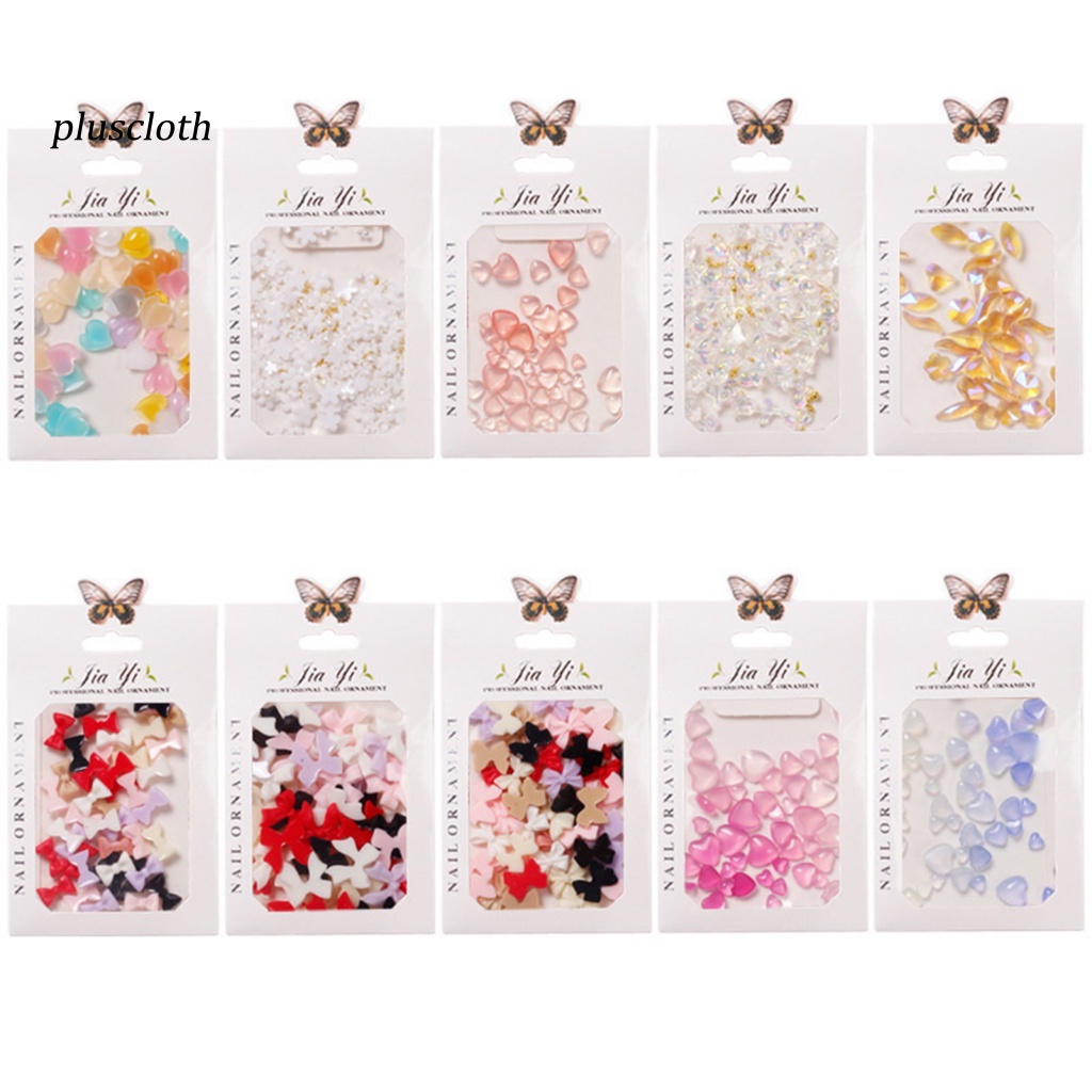 Túi 50 Phụ Kiện 3D Trang Trí Móng Tay Nghệ Thuật Không Phai Màu Chống Trầy Xước